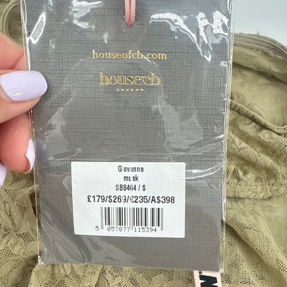 NWT House of CB Giovanna Musk Lace Long Sleeve Maxi Dress Cut Out‎ Small Sexy - Picture 12 of 14